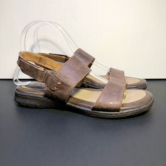 Womens BOC Born Concept Brown Leather Slingback Sandals / Size 8M - Picture 1 of 9